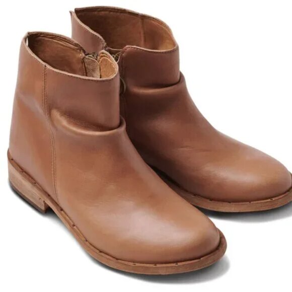 NEW BEEK Made In Mexico Leather Quail Booties in saddle for women 825 13m8 - Picture 7 of 9